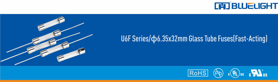 U6F系列/Φ6.35X32玻璃管快斷保險絲(圖1)