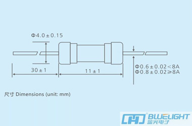 L3CT系列/Φ3.6X10陶瓷管延時保險絲(圖3)